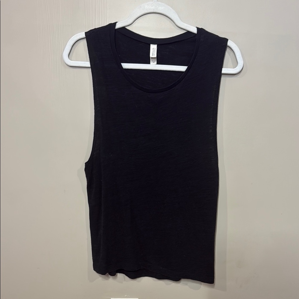 Black Muscle Sleeve Top